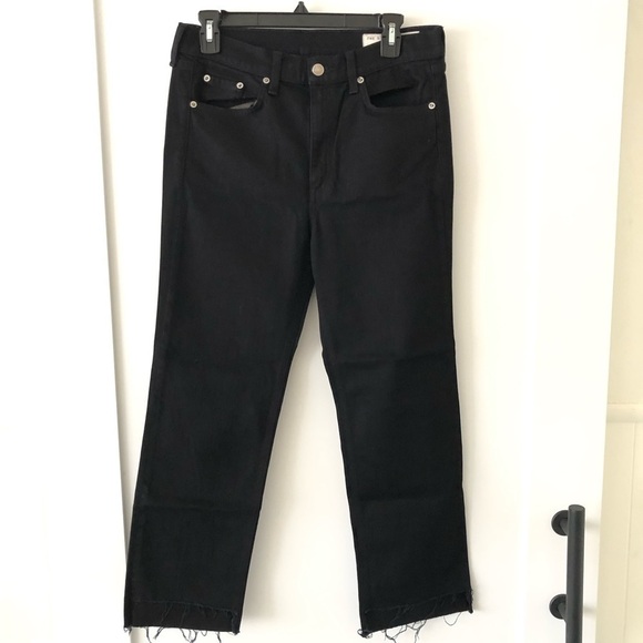 Rag & Bone Black Nina High-Rise Stove Pipe Straight Jeans 30 - Picture 4 of 13